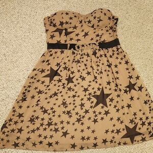 Starry Tan and Black Dress